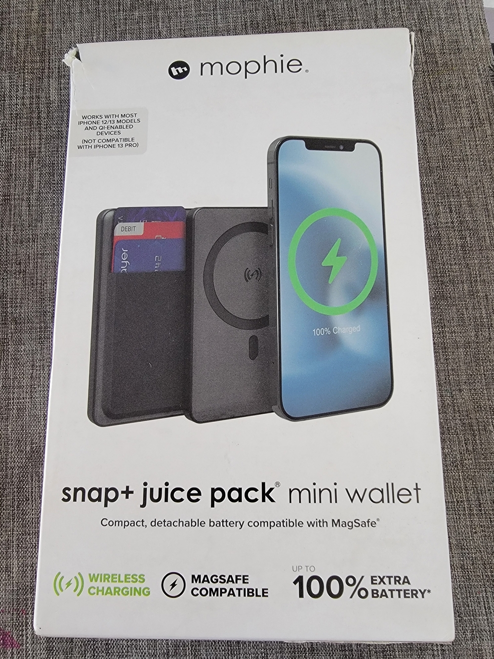 mophie Snap+ Juice Pack Mini Wallet - Black